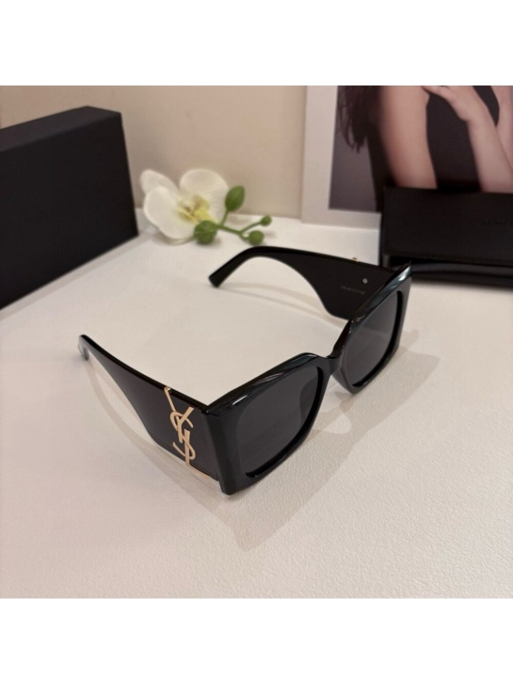 Saint Laurent Sl M119 Blaze Oversized Sunglasses Black